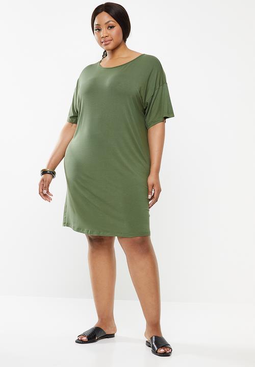 Superbalist - Boxy tee dress - khaki
