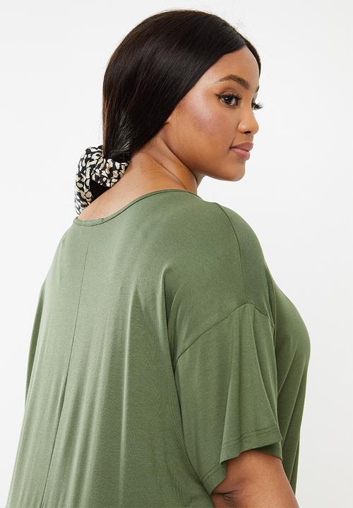 Superbalist - Boxy tee dress - khaki