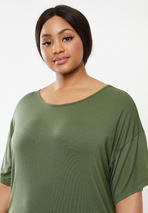 Superbalist - Boxy tee dress - khaki