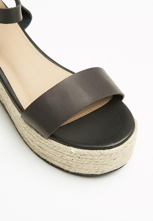 Superbalist - Julie espadrille flatform - black