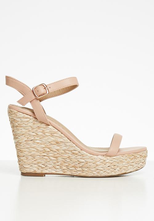 neutral espadrille wedge