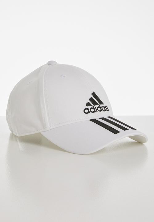 adidas Originals - 6-panel 3 stripe cap cotton - white & black 