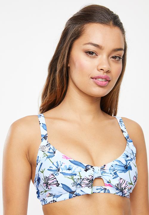 Lizzy - Maaria front tie bikini top - blue