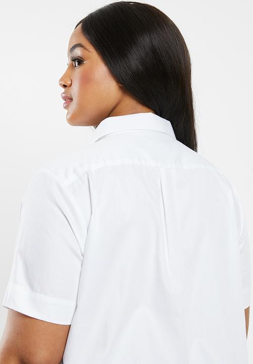 POLO - Sarah short sleeve collard shirt - white
