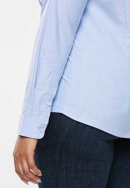 POLO - Plus size Carina oxford shirt - blue