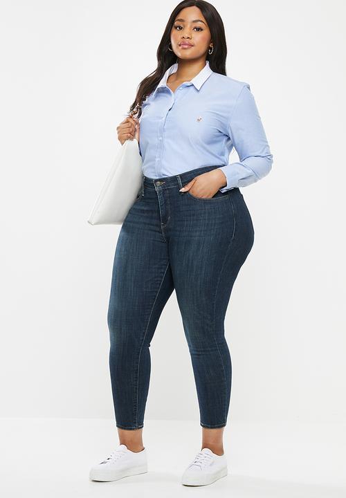 POLO - Plus size Carina oxford shirt - blue