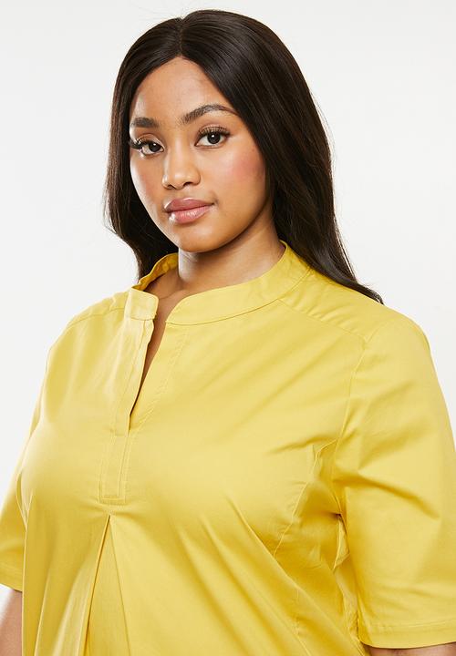 AMANDA LAIRD CHERRY - Plus size alana tunic - yellow