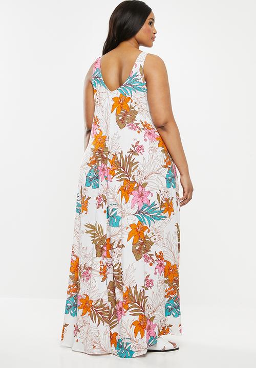 AMANDA LAIRD CHERRY - Plus size Nesiwe dress - orange & pink