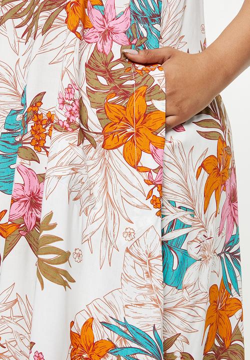 AMANDA LAIRD CHERRY - Plus size Nesiwe dress - orange & pink