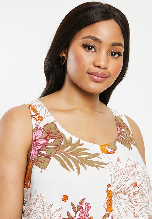AMANDA LAIRD CHERRY - Plus size Nesiwe dress - orange & pink
