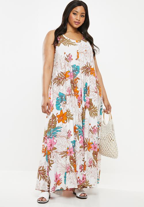AMANDA LAIRD CHERRY - Plus size Nesiwe dress - orange & pink