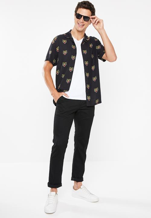 Brave Soul - Malayan short sleeve shirt - black