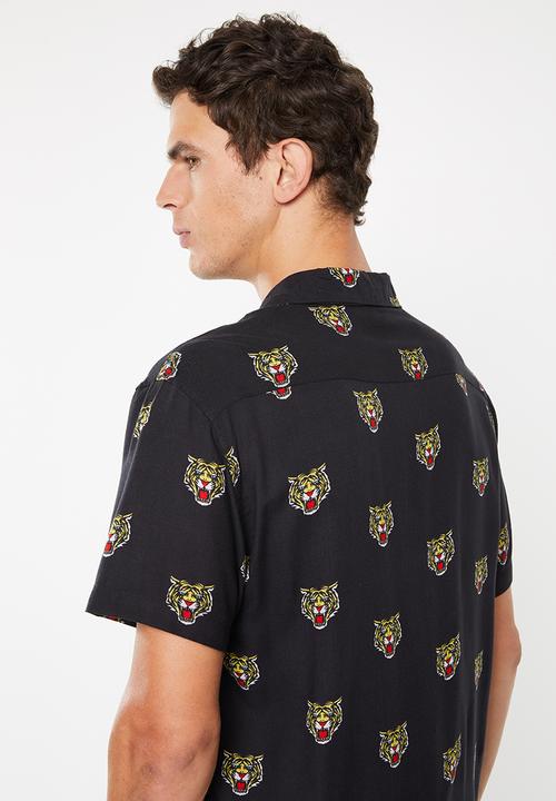 Brave Soul - Malayan short sleeve shirt - black