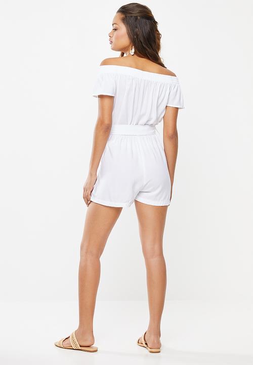 Superbalist - Swim shortall - white