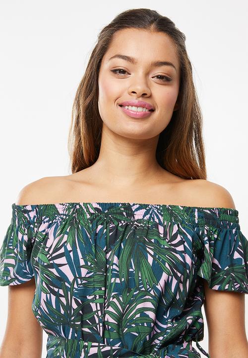 Superbalist - Swim shortall - green & pink