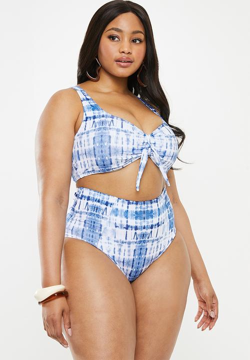 Superbalist - Plus soft tie top - blue & white