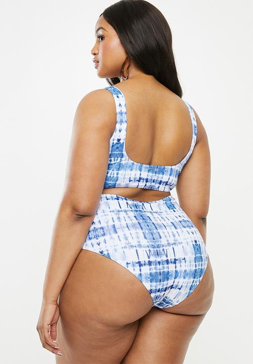 Superbalist - Plus bikini bottom - blue & white