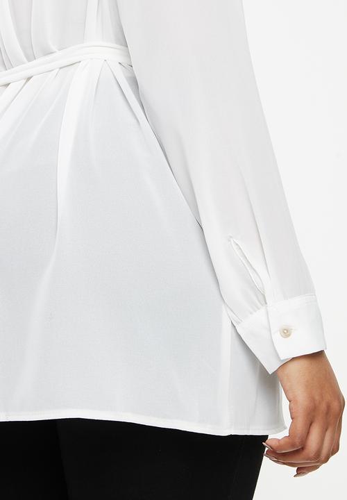 edit Plus - Long length soft shirt - cream