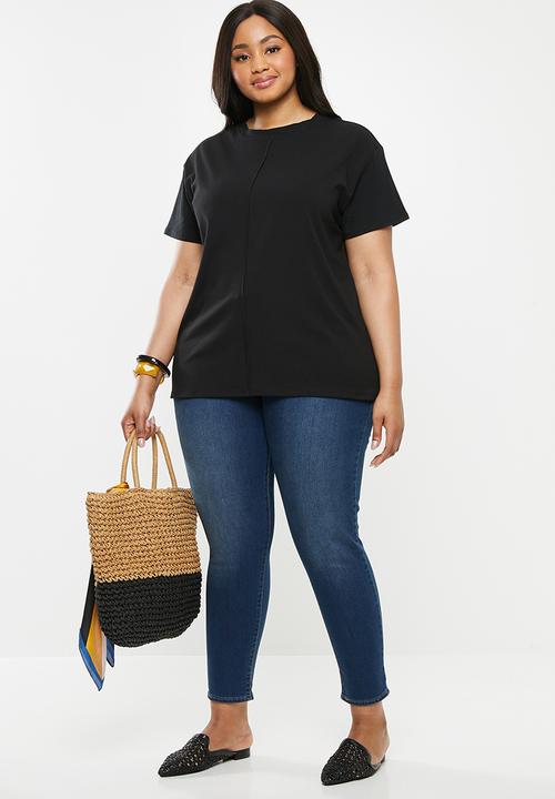 edit Plus - Pintuck tee - black