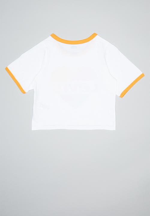 Levi’s® - Graphic cropped ringer tee - white