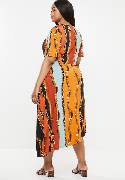 edit Plus - Asymmetrical hem dress - multi 