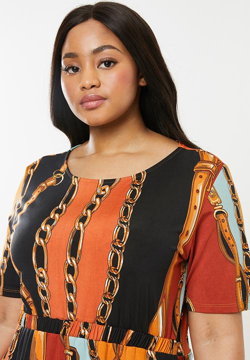 edit Plus - Asymmetrical hem dress - multi 