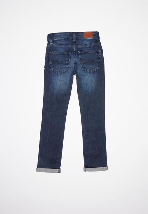 POLO - Liam distressed slim fit jean - blue