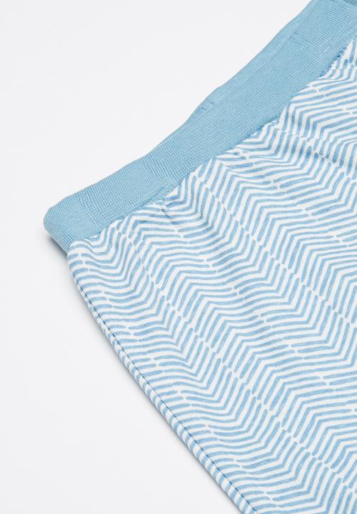 Baby Corner - Baby boys 2 pack footed leggings - blue & white 