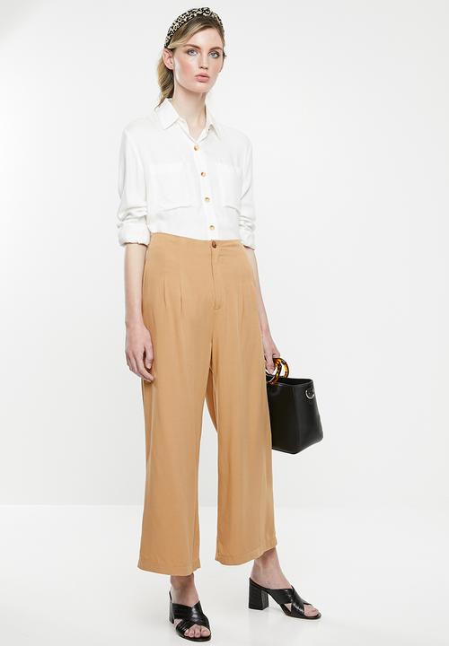 Superbalist - Formal wide leg pants - brown