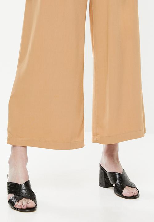 Superbalist - Formal wide leg pants - brown