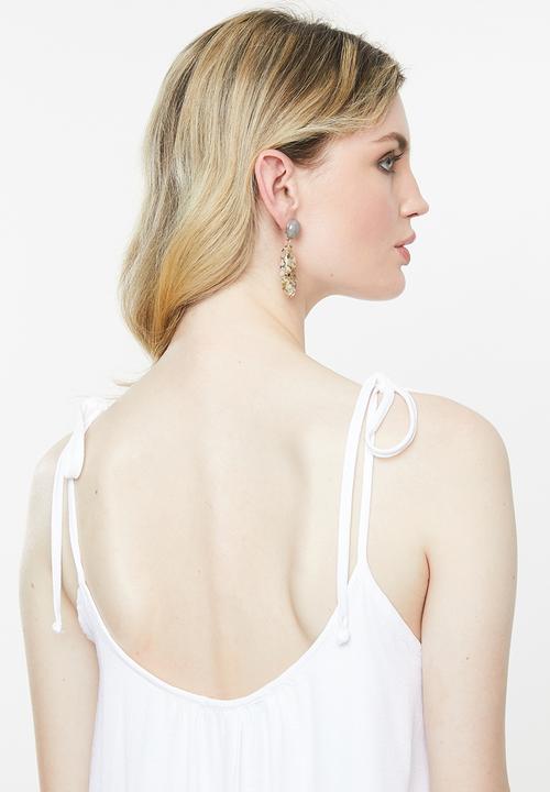 Superbalist - Strappy volume maxi dress - white