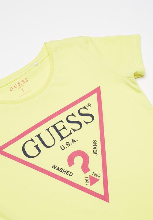 GUESS - Teens short sleeve core tri tee - yellow