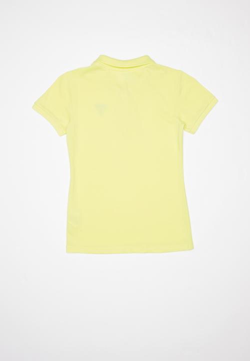 GUESS - Short sleeve classic Guess polo - yellow