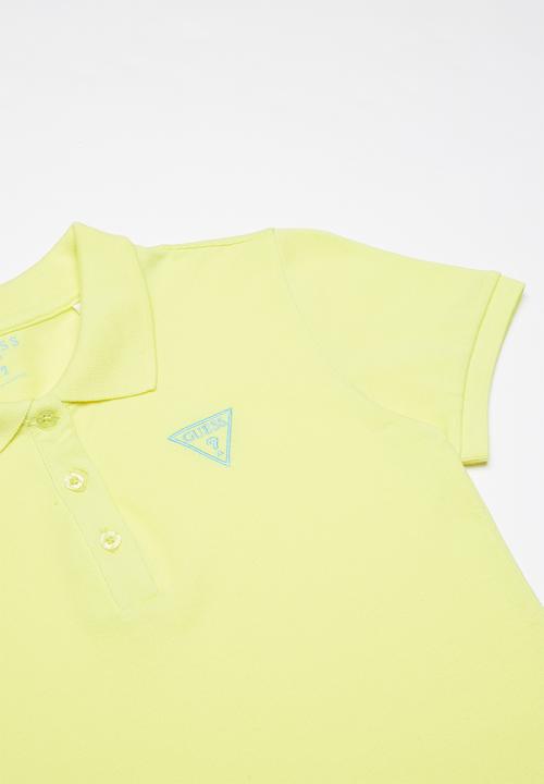 GUESS - Short sleeve classic Guess polo - yellow
