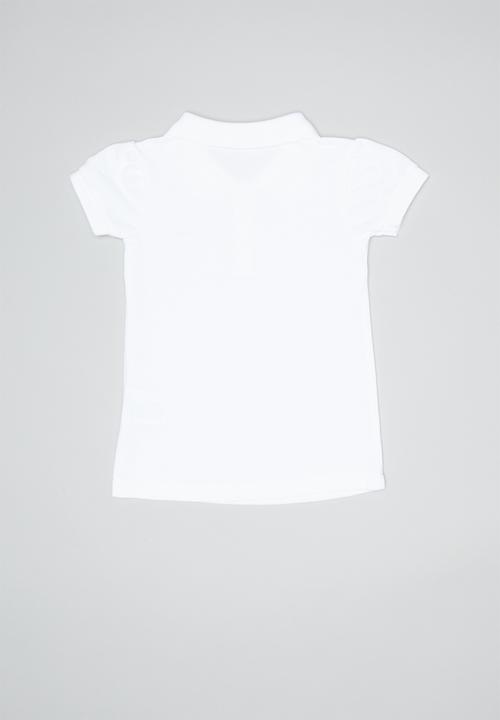 GUESS - Girls short sleeve classic guess polo - true white
