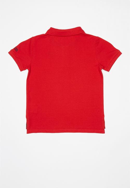 GUESS - Guess kids short sleeve core polo tee - red