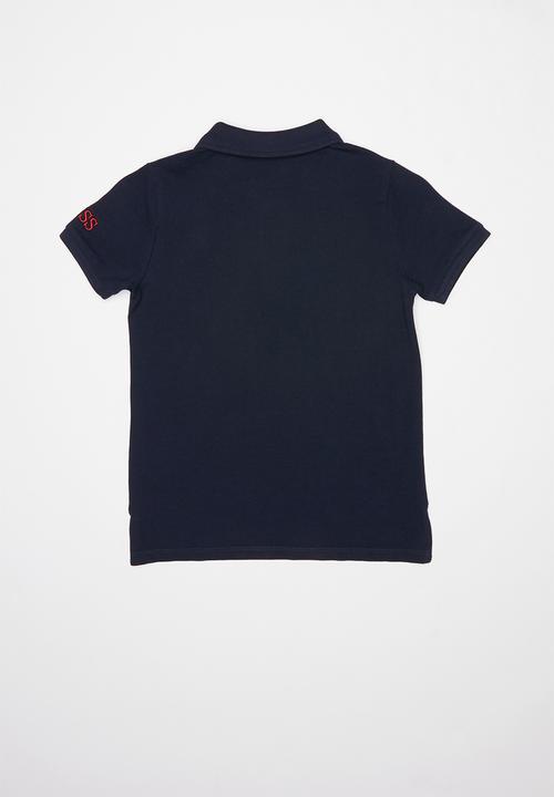 GUESS - Short sleeve Guess core polo - blue