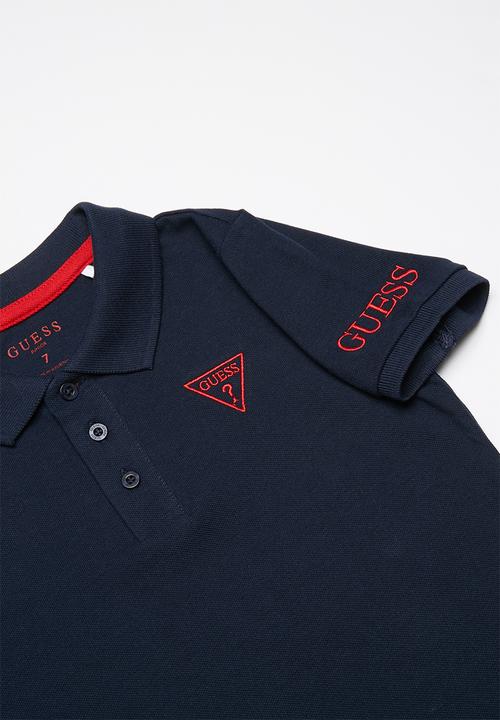 GUESS - Short sleeve Guess core polo - blue