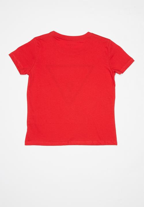 GUESS - Short sleeve core triangle tee - red