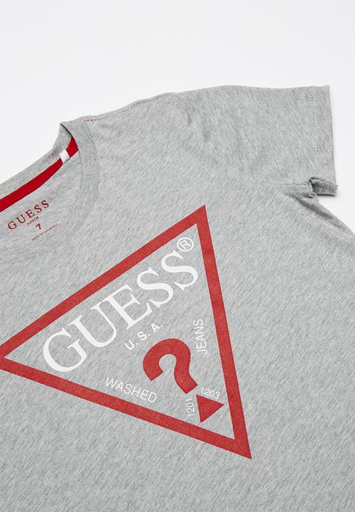 GUESS - Short sleeve core triangle tee - grey