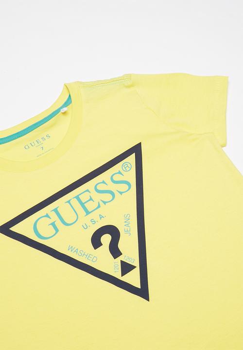 GUESS - Short sleeve core triangle tee - yellow