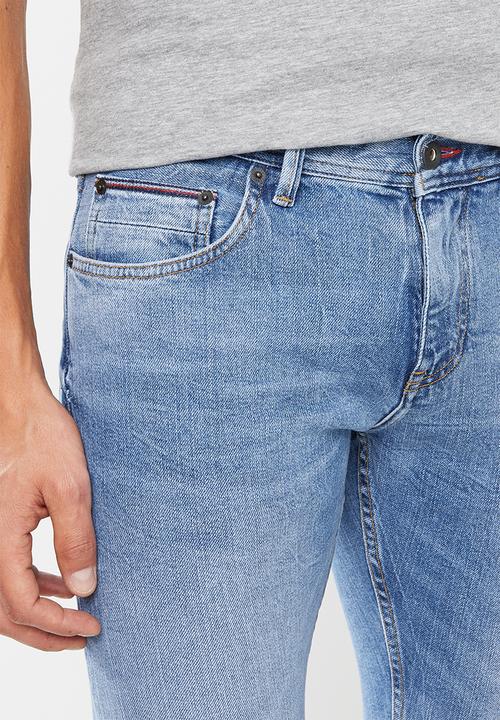 Tommy Hilfiger - Bleecker distressed slim fit jeans - blue