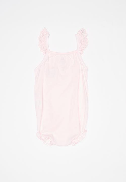Baby Corner - Frilly sleeveless  romper - pink