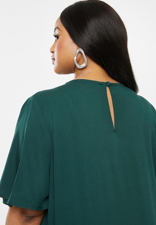 Superbalist - Slit detail tee dress - green