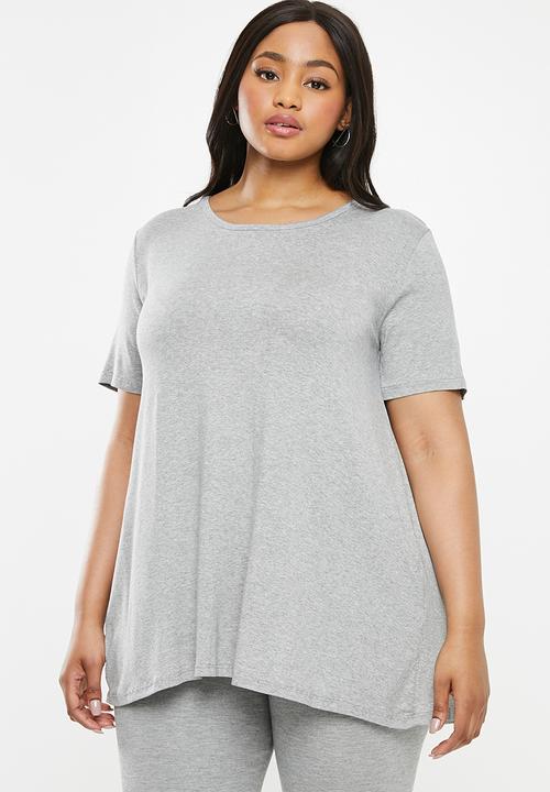 Superbalist - Slit back longer length top - grey
