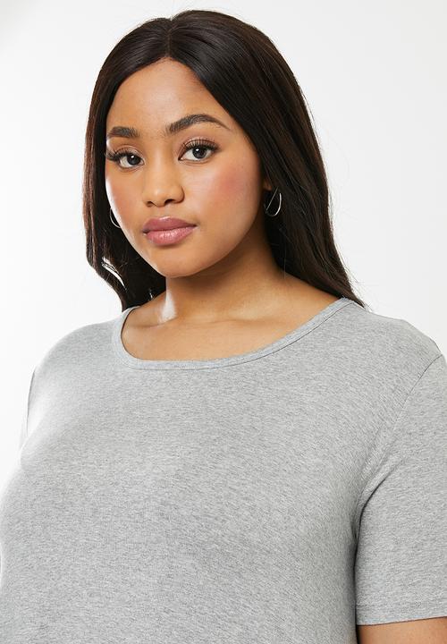 Superbalist - Slit back longer length top - grey