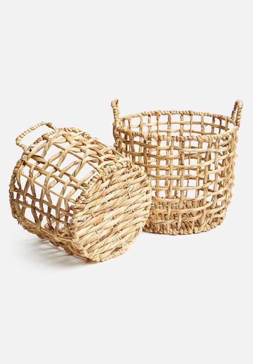 H&S - Water hyacinth baskets - set of 2