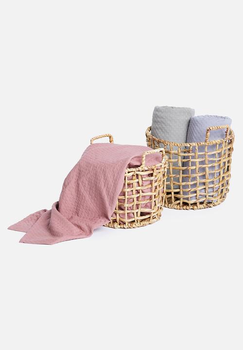 H&S - Water hyacinth baskets - set of 2