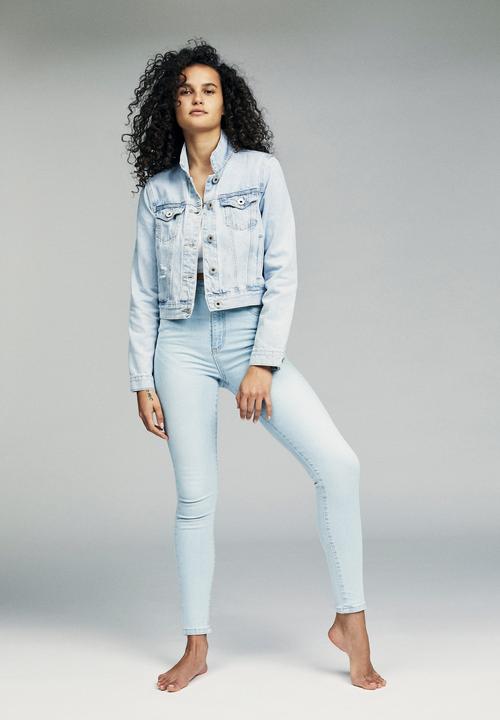 Cotton On - Girlfriend denim jacket - blue