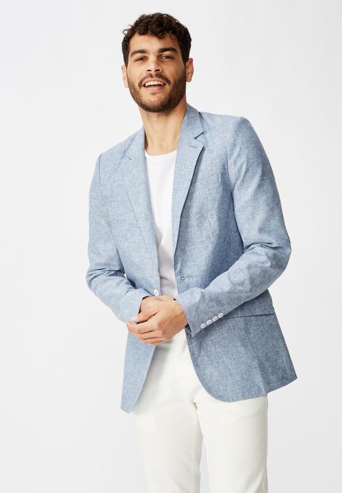 Cotton On - Linen blazer - blue